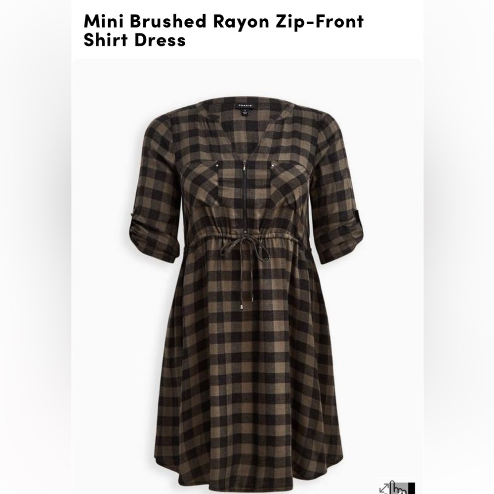 Torrid plaid flannel dress